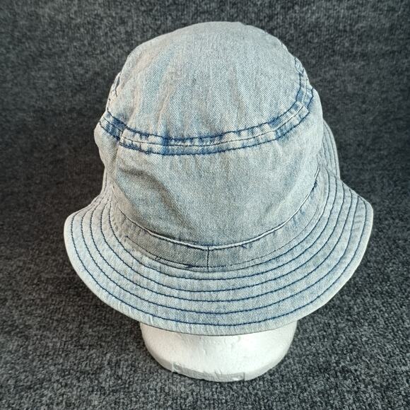 Adidas Originals Bucket Hat Size Small Light Blue Denim Trefoil Logo - Picture 5 of 6